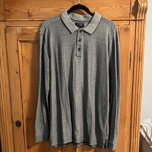 Nordstrom Gray Long Sleeve Polo, size XL